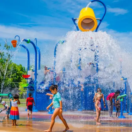 Zona de juegos acuaticos splash pad